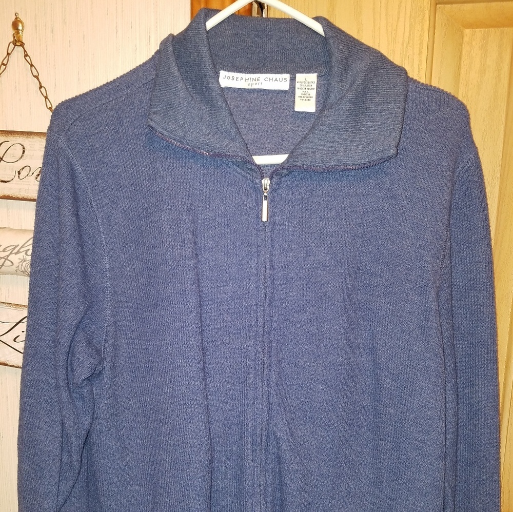 Josephine Chaus Size Large Sweater w Zipper